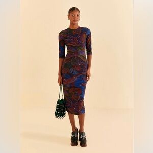farm rio deep blue palm tree richelieu midi dress | Dresses | Nwt Farm Rio Richilier Eyelet Shoe Size:35 Women's Designer Shoes | MasterSku:KA6B3G82 Refined beach elegance
